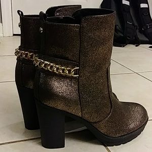 G by Guess rose gold boots size 10